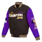 JH Design 17-Time NBA Finals Champions Los Angeles Lakers Full-Snap Jacket