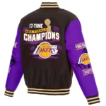 JH Design 17-Time NBA Finals Champions Los Angeles Lakers Full-Snap Jackets