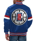 LA Clippers Royal Home Game Starter Satin Varsity Jackets