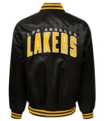 LA Lakers Black Bomber Wordmark Jackets