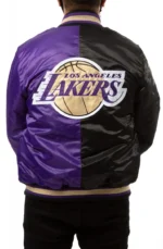 LA Lakers Black and Purple Bomber Jacket