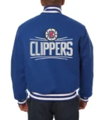 Los Angeles Clippers JH Design Blue Wool Varsity Jackets