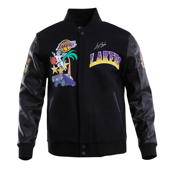 Los Angeles Lakers Gradient Logo Wool Varsity Jacket