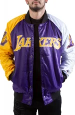 Los Angeles Lakers Tri-Color Varsity Satin StarterJackets