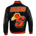 Mash Up Logo Phoenix Suns Wool Black Varsity Jackets