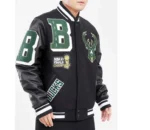 Mashup Milwaukee Bucks Black Varsity Jackets