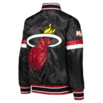 Miami Heat Black Home Game Satin Varsity Jacket