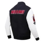 Miami Heat Classic Black Wool Varsity Jacket