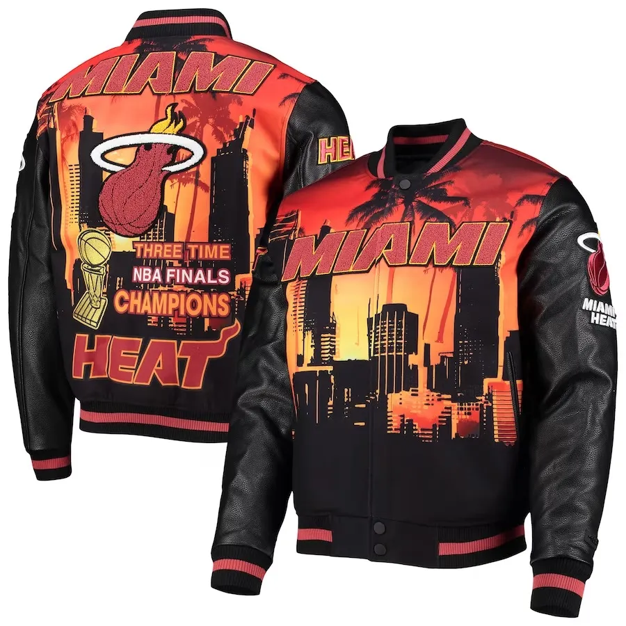 Miami Heat Finals Champions Black Varsity Full-zip Jacket