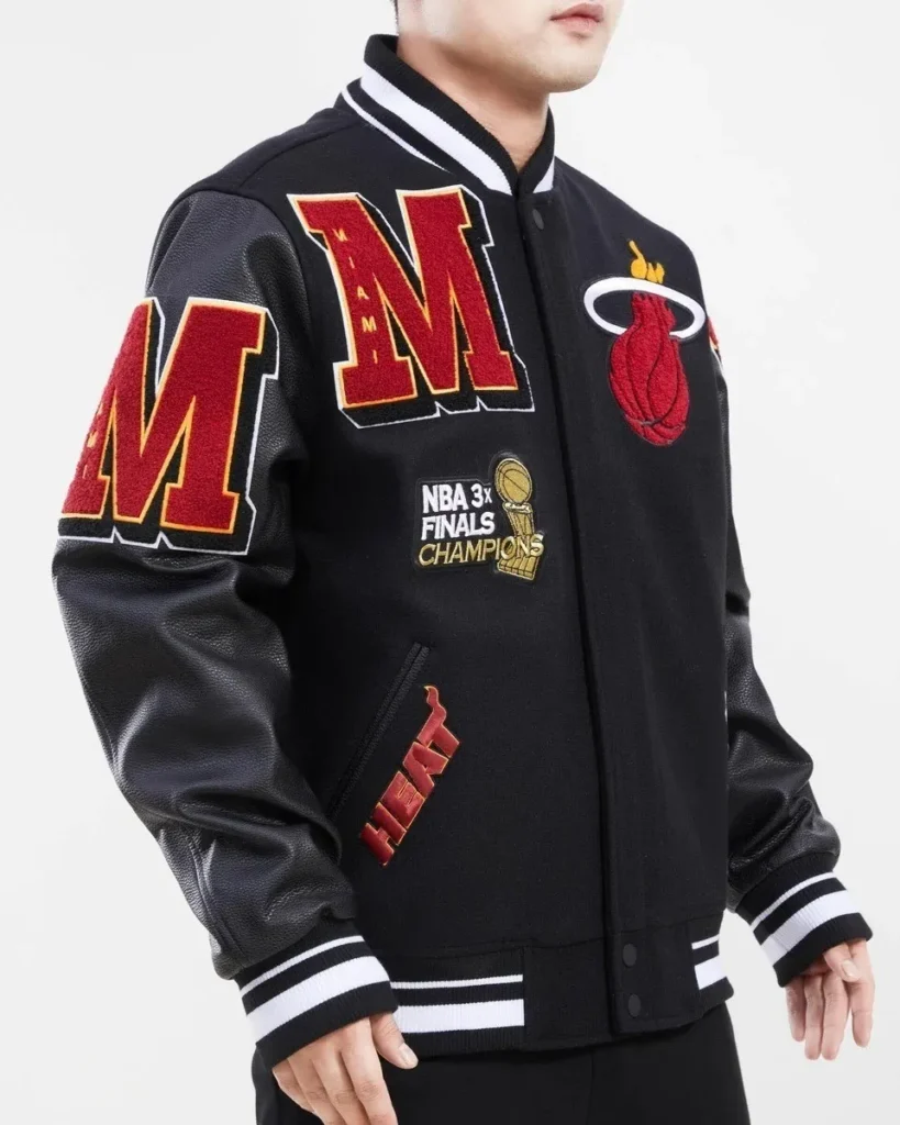 Miami Heat Mash Up Wool Varsity Jackets