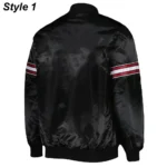 Miami Heat Pick & Roll Black Varsity Satin Jackets