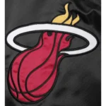 Miami Heat Reliever Black and Red Full-Snap Jackets