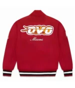 Miami Heat X OVO Varsity Wool Burgundy Jackets