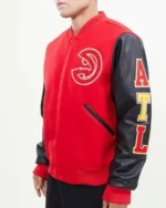 NBA Atlanta Hawks Classic Red Wool Varsity Jacket