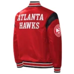 NBA Atlanta Hawks Force Play Starter Red Satin Full-Snap Jackets