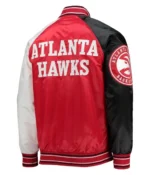 NBA Atlanta Hawks Reliever Starter Satin Varsity Jacket