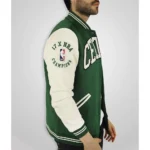 NBA Boston Celtics Green and Off White Varsity Jacket