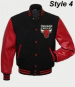 NBA Chicago Bulls Bomber Varsity Black and Grey Jackets