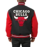 NBA Chicago Bulls Red And Black Wool Varsity Jackets