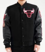 NBA Chicago Bulls Red and Black Jacket