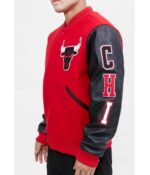 NBA Chicago Bulls Red and Black Varsity Jackets