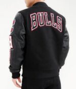 NBA Chicago Bulls Red and Varsity Jacket