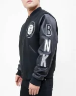 NBA Classic Brooklyn Nets Bomber Wool Varsity Jackets