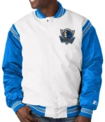 NBA Dallas Mavericks Renegade Varsity Full-Snap Starter Satin Jacket