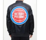 NBA Detroit Pistons Big Logo Full-Snap Satin Jacket