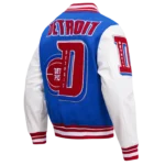 NBA Detroit Pistons Mash Up Logo Wool Varsity Jackets