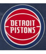 NBA Detroit Pistons Navy Blue Leather Varsity Letterman Jackets