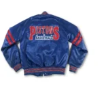 NBA Detroit Pistons Pick and Roll Blue Full-Snap Satin Jacket