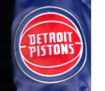 NBA Detroit Pistons Puffer Bubble Blue Full-Snap Jacket