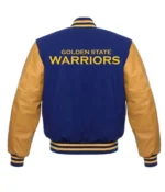 NBA Golden State Warriors Blue and Yellow Letterman Jackets