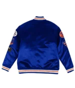 NBA New York Knicks Champ City Bomber Royal Blue Satin Jacket