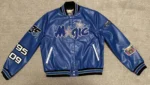 NBA Orlando Magic Jeff Hamilton Leather Blue Jacket