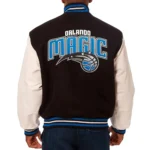 NBA Orlando Magic Varsity Full-Snap Wool and Leather Jacket