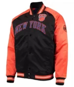 NY Knicks Hardwood Classics Reload 3.0 Black and Orange Jacket