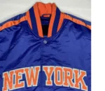 NY Knicks Striped Blue Satin Jackets