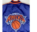 NY Knicks Striped Satin Jacket