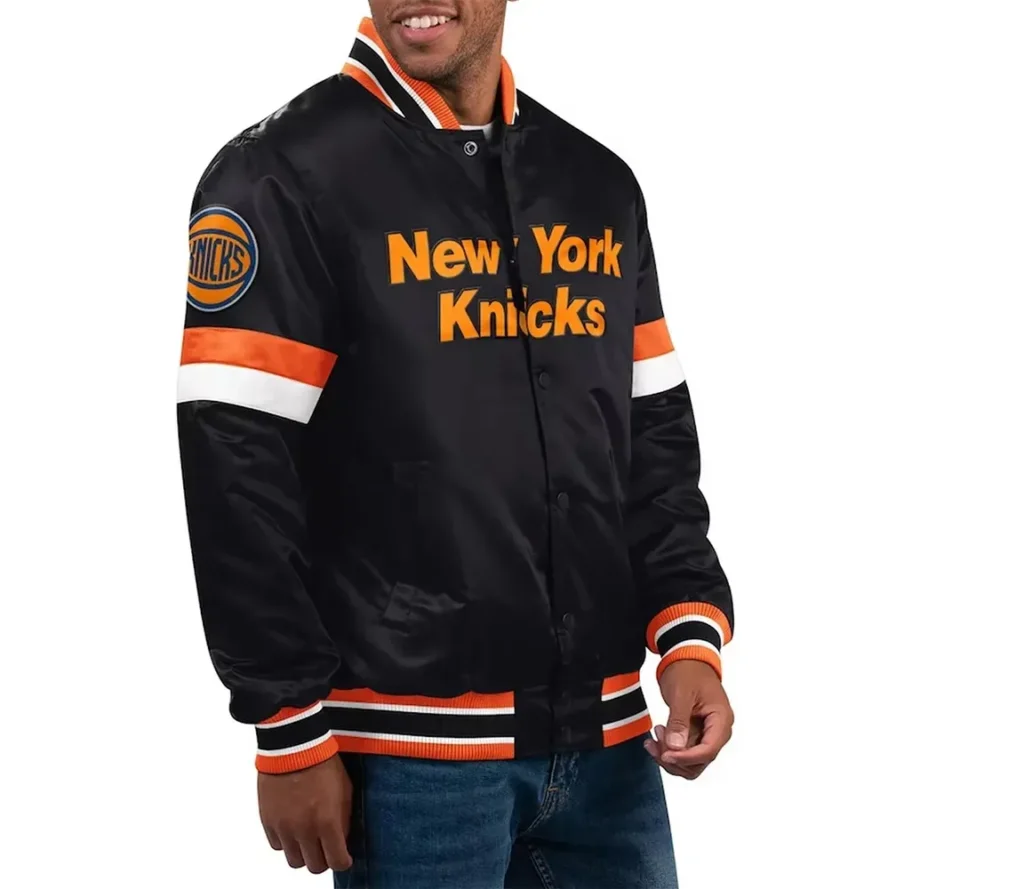 New York Home Game Knicks Black Jacket