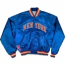 New York Knicks 90’s Bomber Satin Blue Jacket