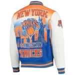 New York Knicks Finals Champions White Varsity Jacket