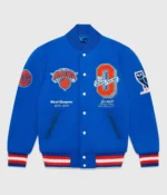 New York Knicks OVO x NBA Blue Varsity Jacket