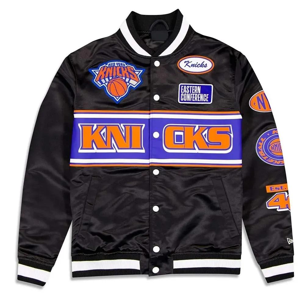 New York Knicks Rally Drive 2024 Satin Jacket