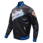 New York Knicks Script Tail Satin Jacket