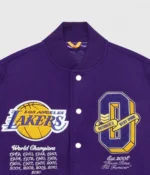 OVO Los Angeles Lakers Wool Purple Varsity Jacket