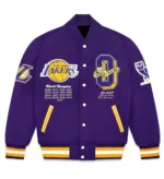 OVO Los Angeles Lakers Wool Varsity Purple Jacket