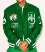 OVO x NBA Boston Celtics Green Varsity Jackets