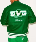 OVO x NBA Boston Celtics Green Wool Varsity Jacket